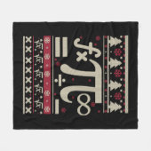 Wiskunde lelijke kerst fleece deken (Voorkant (Horizontaal))