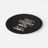 Wiskunde leraar 5 van de 4 personen papieren bordje (Gekanteld)