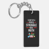 Wiskunde leraar 5 van de 4 personen sleutelhanger (Voorkant Links)