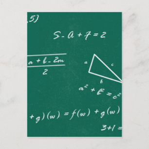 wiskunde leraar algebra geek briefkaart