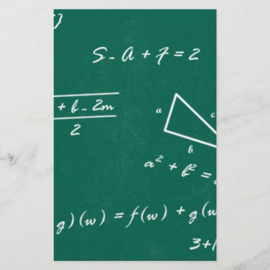 wiskunde leraar algebra geek briefpapier (Voorkant)