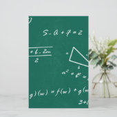 wiskunde leraar algebra geek briefpapier (Staand voorkant)