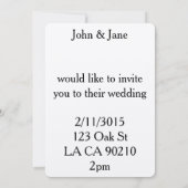 wiskunde leraar algebra geek bruiloft uitnodiginge kaart (Achterkant)