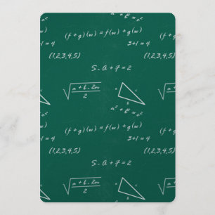 wiskunde leraar algebra geek bruiloft uitnodiginge kaart