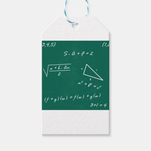 wiskunde leraar algebra geek cadeaulabel (Voorkant)