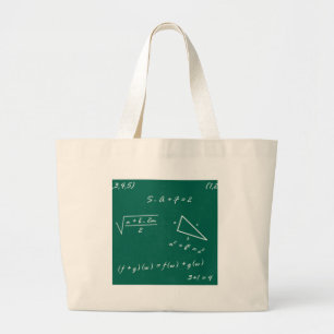 wiskunde leraar algebra geek grote tote bag