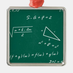 wiskunde leraar algebra geek metalen ornament
