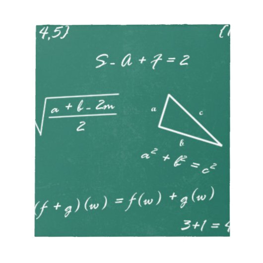 wiskunde leraar algebra geek notitieblok (Voorkant)