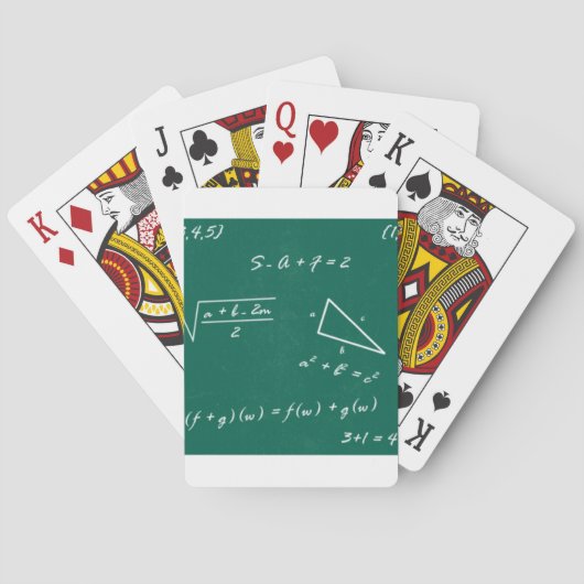 wiskunde leraar algebra geek pokerkaarten (Achterkant)