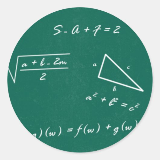wiskunde leraar algebra geek ronde sticker (Voorkant)