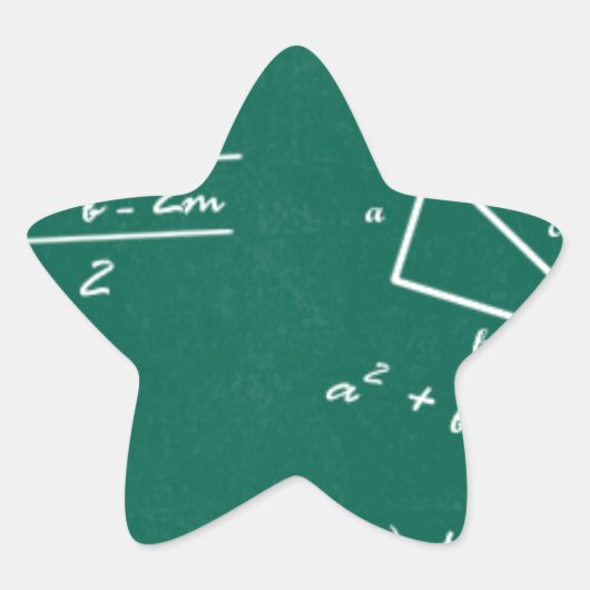 wiskunde leraar algebra geek ster sticker (Voorkant)