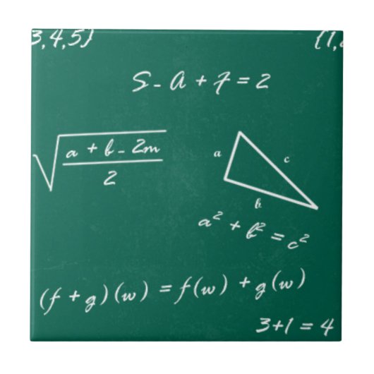 wiskunde leraar algebra geek tegeltje (Voorkant)