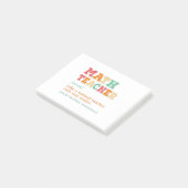 Wiskunde leraar als normale leraar, alleen maar al post-it® notes (Schuin)