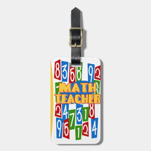 Wiskunde leraar bagagelabel (Voorkant verticaal)