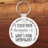 WISKUNDE-LERAAR BEDANKT U MET Persoonlijk cadeau v Sleutelhanger (Voorkant)