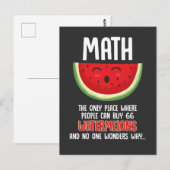 Wiskunde Leraar Berekening wiskundige watermeloen Briefkaart (Voorkant / Achterkant)