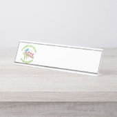 Wiskunde leraar bureau naambordje (Voorkant)