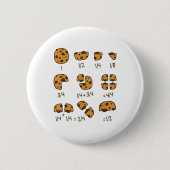 Wiskunde leraar chocolade Crisp Cookie I Chocolate Ronde Button 5,7 Cm (Voorkant)