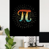 Wiskunde leraar Cute Pi Poster (Thuiskantoor)
