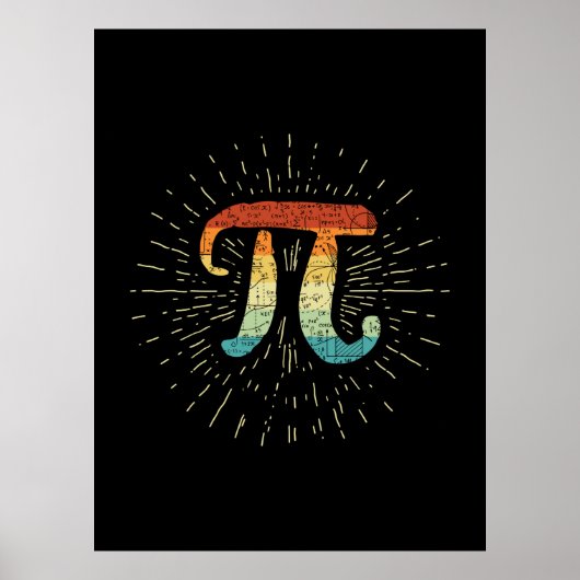 Wiskunde leraar Cute Pi Poster (Voorkant)