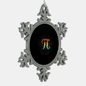 Wiskunde leraar Cute Pi Tin Sneeuwvlok Ornament (Links)