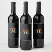 Wiskunde leraar Cute Pi Wijn Etiket (Flessen)