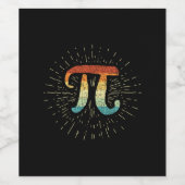Wiskunde leraar Cute Pi Wijn Etiket (Enkel label)