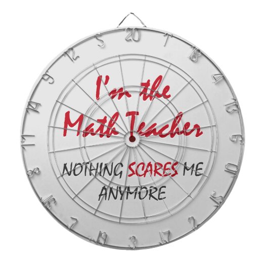 Wiskunde leraar dartbord (Voorkant)