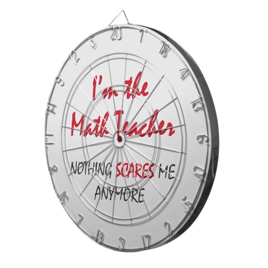 Wiskunde leraar dartbord (Voorkant Rechts)