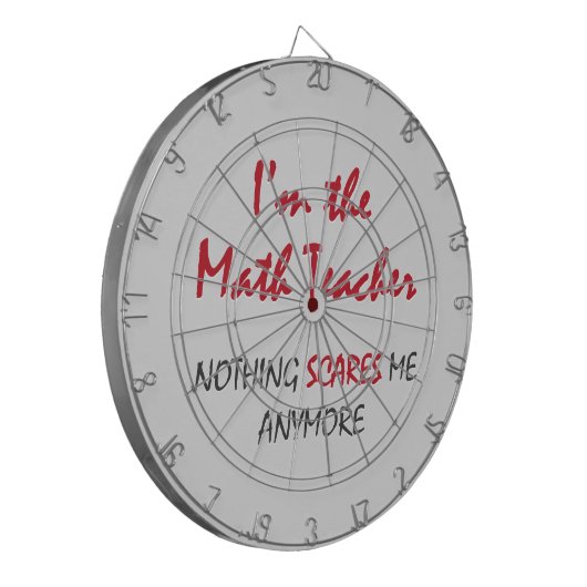 Wiskunde leraar dartbord (Voorkant Links)