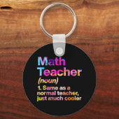 Wiskunde leraar definitie eerste dag sleutelhanger (Voorkant)