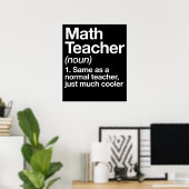 Wiskunde leraar definitie terug naar school eerste poster (Thuiskantoor)