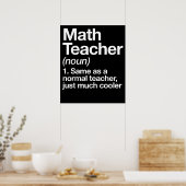 Wiskunde leraar definitie terug naar school eerste poster (Keuken)