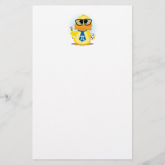 Wiskunde leraar Duck Briefpapier (Voorkant)