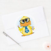 Wiskunde leraar Duck Ronde Sticker (Envelop)