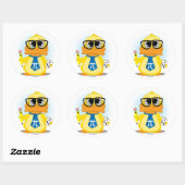 Wiskunde leraar Duck Ronde Sticker (Vel)