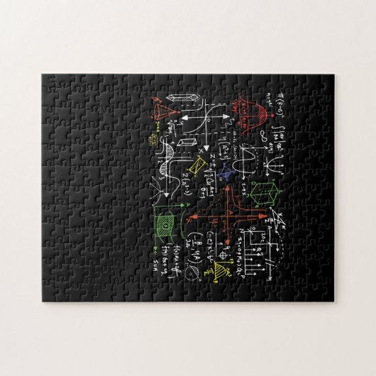 Wiskunde Leraar Formulas Cheat Sheet Cool Geek Ner Legpuzzel (Horizontaal)