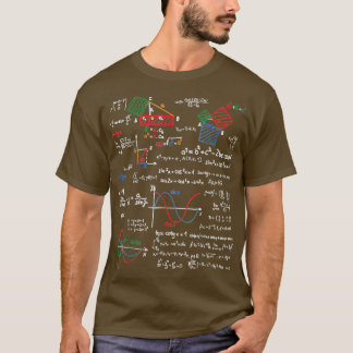 Wiskunde Leraar Formulas Cheat Sheet Cool Geek Ner T-shirt