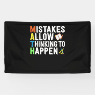 Wiskunde-leraar-fouten maken het mogelijk te denke spandoek