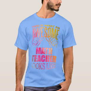 Wiskunde Leraar Funny Gift Design in Waterverf T-shirt