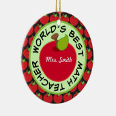 Wiskunde Leraar Gepersonaliseerde school Gift Orna Keramisch Ornament (Rechts)