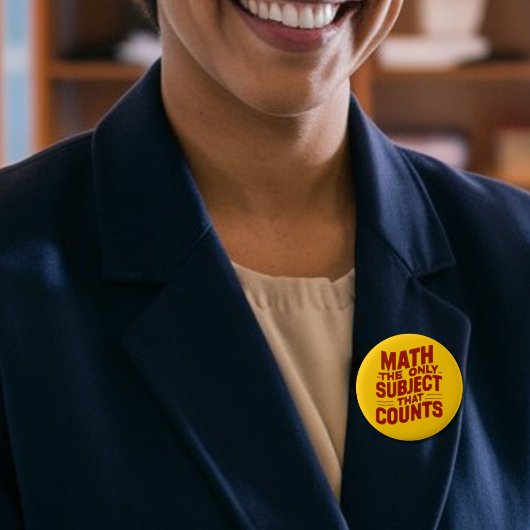 Wiskunde Leraar geschenk Mathematisch genie Numeri Ronde Button 5,7 Cm