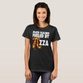 Wiskunde leraar gevoed door Pizza Mathletics Pizza T-shirt (Voorkant volledig)