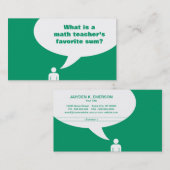 wiskunde leraar grap visitekaartje (Voorkant / Achterkant)