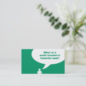 wiskunde leraar grap visitekaartje (Staand voorkant)