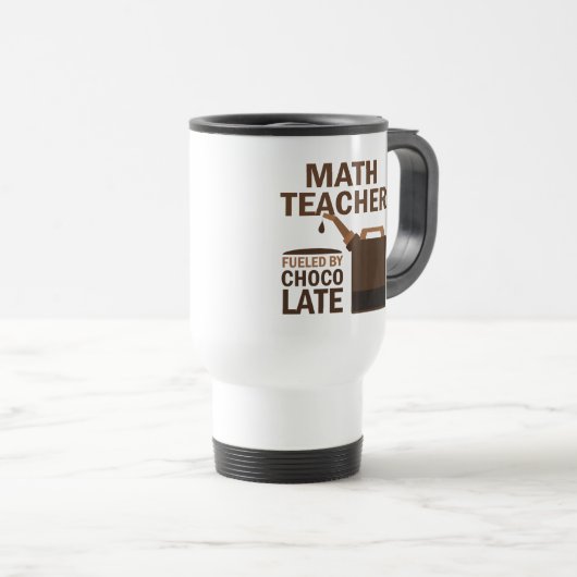 Wiskunde leraar (grappig) chocolade reisbeker (Voorkant rechts)