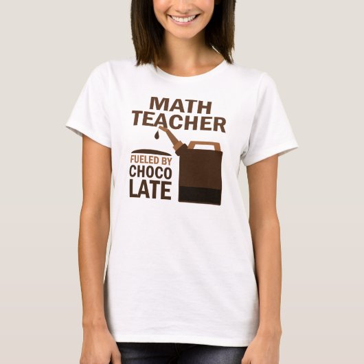 Wiskunde leraar (grappig) chocolade t-shirt (Voorkant)