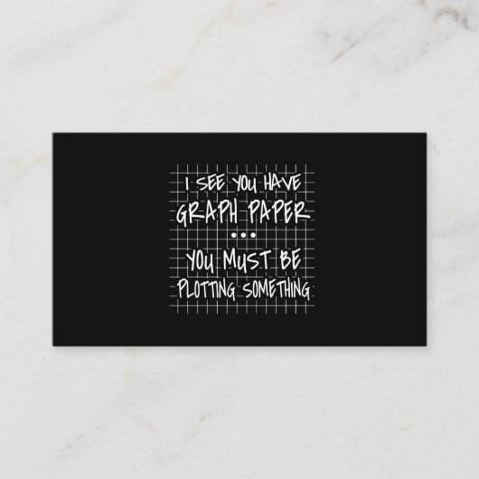 Wiskunde leraar, grappig terug naar school, ik zie visitekaartje (Voorkant)