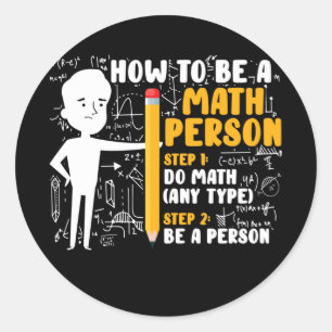 Wiskunde leraar grappige Wiskunde maakt deel uit v Ronde Sticker