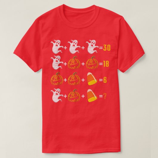 Wiskunde leraar Halloween T-shirt (Design voorkant)